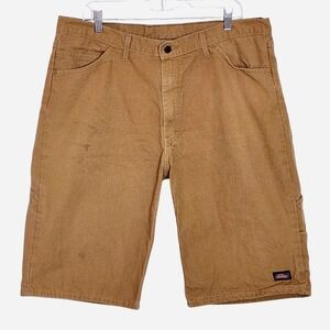 Dickies Brown Work Shorts Utility Carpenter Style‎ Mens Size 38 Pockets